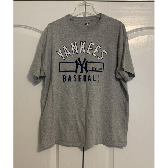 New York Yankees Baseball T-Shirt Gray Mens XL Genuine Merchandise MLB - Picture 1 of 8